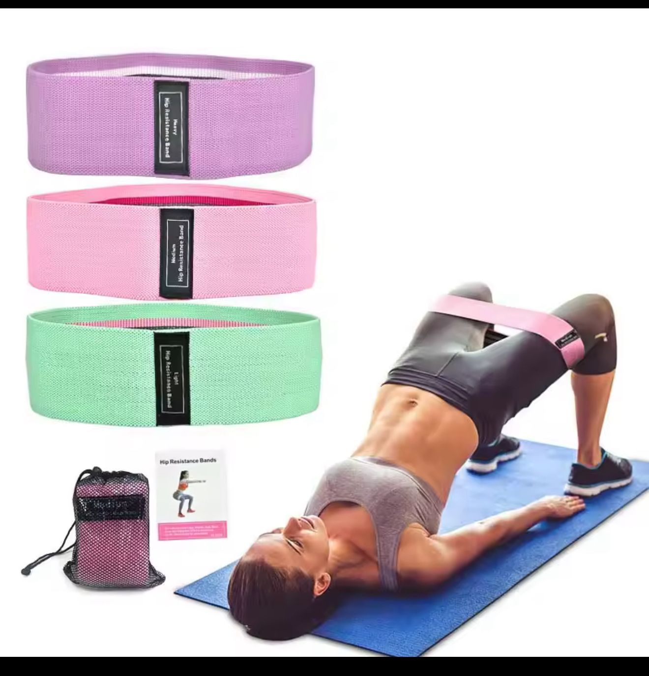 BANDAS ELASTICAS EN TELA PQTE X3